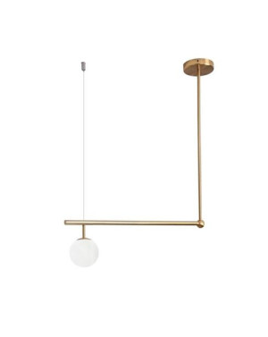 Lampa wisząca ASTRA 1 złota - metal, szkło