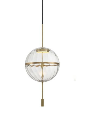 Lampa wisząca CHAPLIN 300 mosiądz  - LED, szkło