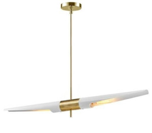 Lampa wisząca APOLLO 1 biała  - szczotkowane złoto