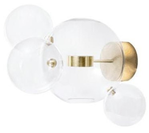 Kinkiet CAPRI WALL 4 złoty - 60 LED, aluminium, szkło