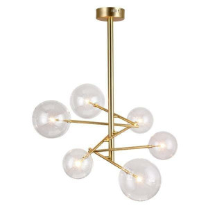 Lampa wisząca ASTRO złota - aluminium, szkło