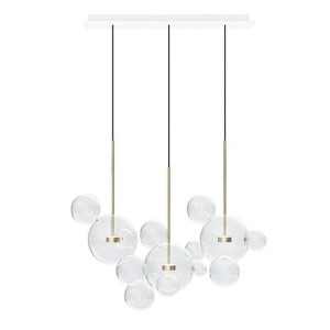 Lampa wisząca CAPRI LINE 3 złota - 180 LED, aluminium, szkło