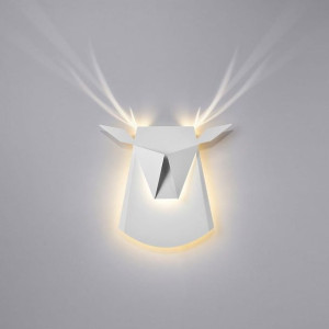 Kinkiet JELEŃ biały - LED, stal węglowa