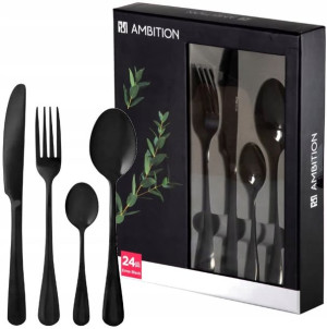 Ambition Komplet Sztućce 24 El 83933 Enna Czarne