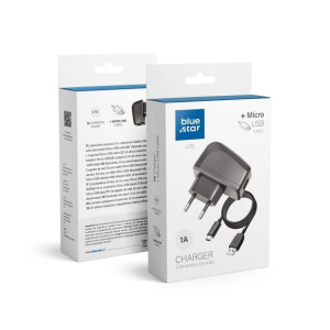 Ładowarka sieciowa micro USB Uniwersalna z odpinanym kablem 1A Blue Star Li