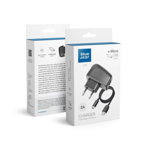 Ładowarka sieciowa micro USB Uniwersalna z odpinanym kablem 2A Blue Star Li