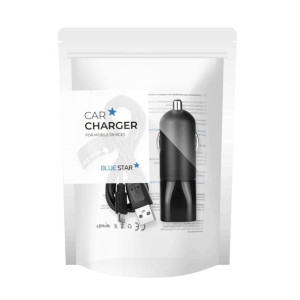 Ładowarka samochodowa micro USB 1A Uniwersalna z Odpinanym Kablem Blue Star