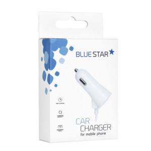 Ładowarka samochodowa do iPhone 5/6/6s/7/8/X z kablem i portem USB 3A Blue