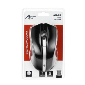 Mysz/Myszka ART bezprzewodowa-optyczna USB AM-97 czarna