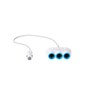 Hoco samochodowy rozdzielacz gniazda zapalniczki 3w1 kabel C1 biały