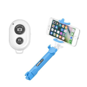 Zestaw/uchwyt do selfie z pilotem na bluetooth tripod niebieski