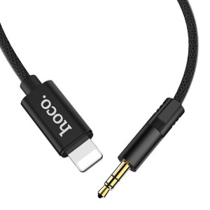 Hoco kabel audio AUX Jack 3,5mm do Lightning 8-pin UPA13 czarny
