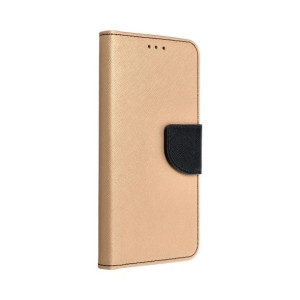 Etui Fancy do SAMSUNG A42 5G złoty/czarny