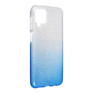 Futerał Forcell SHINING do Samsung A12 transparent/niebieski