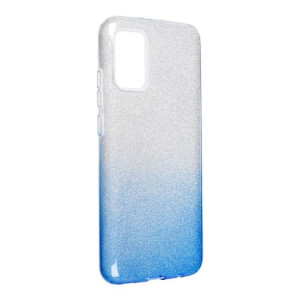 Futerał Forcell SHINING do Samsung A02S transparent/niebieski