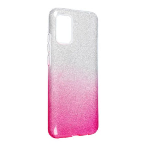 Futerał Forcell SHINING do Samsung A02S transparent/róż