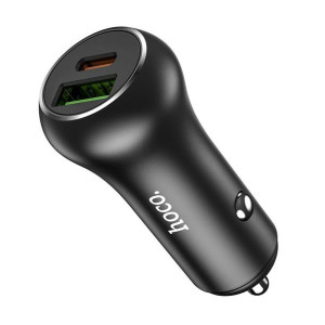 Hoco ładowarka samochodowa Typ C Power Delivery PD20W + USB QC3.0 Z38 czarn