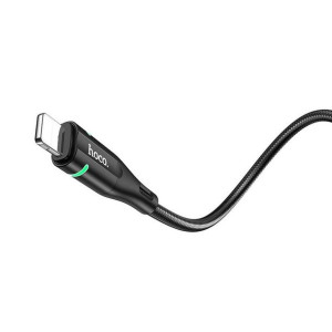 Hoco kabel USB do iPhone Lightning 8-pin Shadow LED 2,4A U93 czarny
