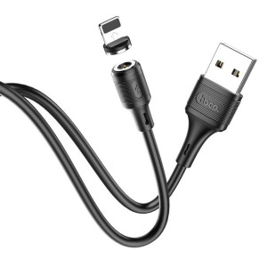 Hoco kabel USB do iPhone Lightning 8-pin magnetyczny 2,4A Sereno X52 czarny