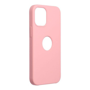 Futerał Forcell SILICONE do iPhone 12 mini pudrowy różowy 17 z wycięciem na