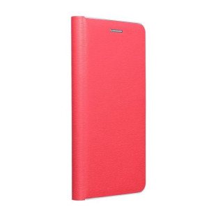 Kabura Forcell LUNA Book srebrny do SAMSUNG S21 Ultra czerwony