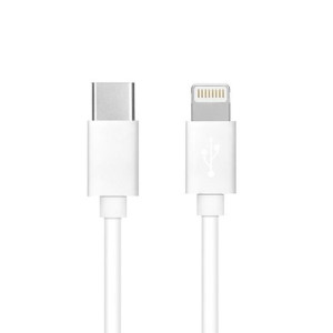 Kabel Typ C do iPhone Lightning 8-pin Power Delivery PD18W 2A C973 biały 1