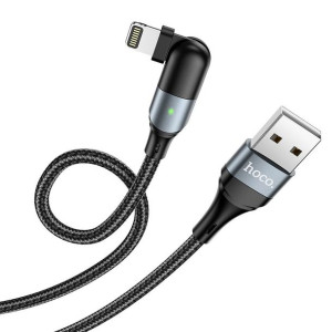 Hoco kabel USB do iPhone Lightning 8-pin Orbit 2,4A U100 czarny