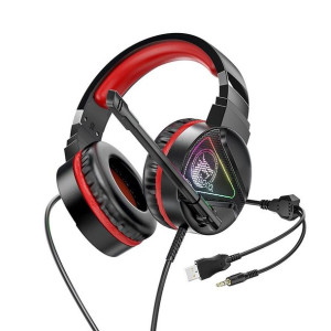 Hoco słuchawki nagłowne GAMING Drift W104 czerwone