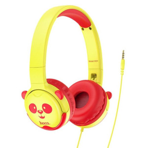 Hoco zestaw słuchawkowy/słuchawki nagłowne dla dzieci Jack 3,5mm W31 zółte