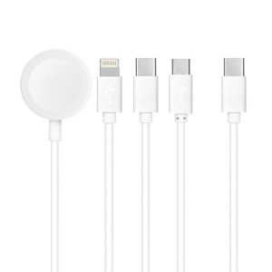 Kabel Typ C 4w1 do iPhone Lightning 8-pin + Typ C + micro + Apple Watch 3W