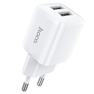 Hoco ładowarka sieciowa 2xUSB 2,4A N8 Briar biały