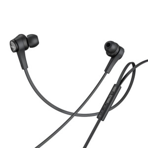 Hoco zestaw słuchawkowy/słuchawki dokanałowe jack 3,5mm z mikrofonem M66 cz