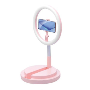 Lampa LED Ring pierścieniowa 12 cali ONE LEG STAND Y2 + uchwyt na telefon r