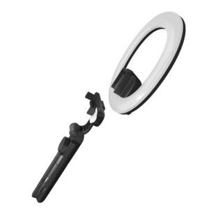 Zestaw/uchwyt do selfie z pilotem na bluetooth tripod LED RING czarny SSTR-