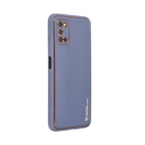 Futerał Forcell LEATHER Case skórzany do Samsung A03S niebieski