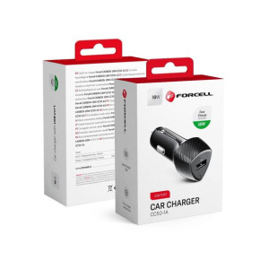 Forcell CARBON ładowarka samochodowa USB QC 3.0 18W CC50-1A czarny Total 18