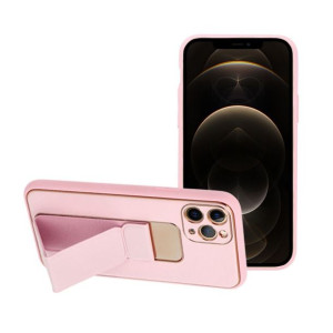 Futerał Forcell LEATHER Case Kickstand do iPhone 12 PRO MAX różowy