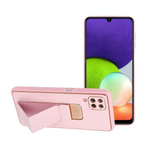 Futerał Forcell LEATHER Case Kickstand do Samsung A12 różowy