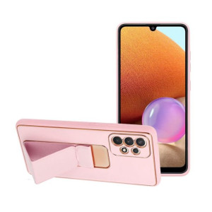 Futerał Forcell LEATHER Case Kickstand do Samsung A72 LTE 4G różowy