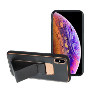 Futerał Forcell LEATHER Case Kickstand do iPhone X czarny