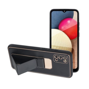 Futerał Forcell LEATHER Case Kickstand do Samsung A02S czarny