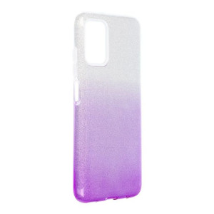Futerał Forcell SHINING do Samsung A03S transparent/fiolet