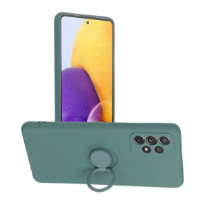 Futerał Forcell SILICONE RING do Samsung A72 LTE 4G zielony