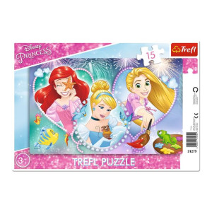 Puzzle Ramkowe - Disney Princess - 15 Elementów - Trefl - 31279