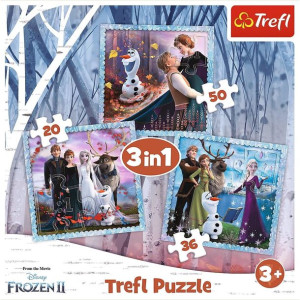 Puzzle 3w1 - Frozen 2 - Magiczna Opowieść - Trefl - 34853