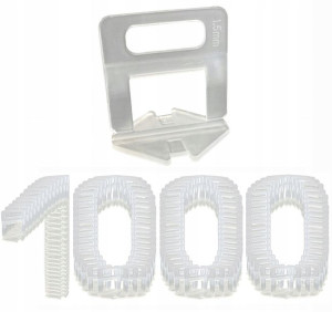 1000 Klipsów System Do Poziomowania Płytek 1.5 Mm