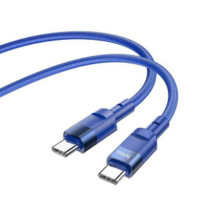 Hoco kabel Typ C do Typ C Power Delivery PD100W 5A Moulder U106 1,2m niebie