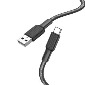 Hoco kabel USB do Typ C 3A Jaeger X69 czarno-biały