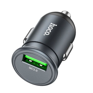 Hoco ładowarka samochodowa USB QC3.0 18W Mighty Z43 szary
