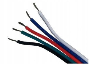 Przewód Do Taśm Led Rgbw 5 Żył 5pin